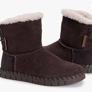 Muk Luks Flexi Albany Fashion Boots- Chocolate